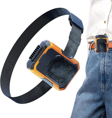 Fanı Klipsli - Dış Mekan Kişisel Fan - 3 Kademeli Hız El Fenerli Serinletici Alet Kamp Trekking Balıkçılık Şantiye Mutfak İçin