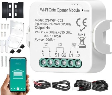 Tuya WiFi Kapı Açacağı Akıllı Garaj Kapısı Açacağı Denetleyici Cep Telefonu Uzaktan APP Kontrolü Ses Kontrolü için Alexa Home ile Uyumlu