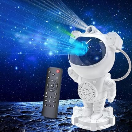 Astronot Gece Lambası Galaxy Projektör,LED Galaksi Işık Projektörü Çok Renkli Nebula Galaksi Yıldızlı Gece Işığı Uzaktan Kumandalı Projektör Lambası Yatak Odası