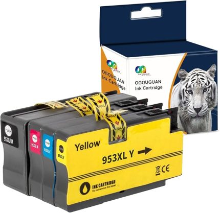 953XL HP 953 Multipack HP Officejet Pro 7720 7730 7740 8210 8218 8710 8715 8720 8725 8728 8730 8740 Chip (Siyah, Cam Göbeği, Magan Jenta, jaune) ) )