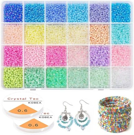 adet 3 mm boncuk, pastel bileklikler için, 8/0 Rocailles boncuklar, mini cam boncuklar, kendin yap kolye, küpe, takı üretimi ve el işi için