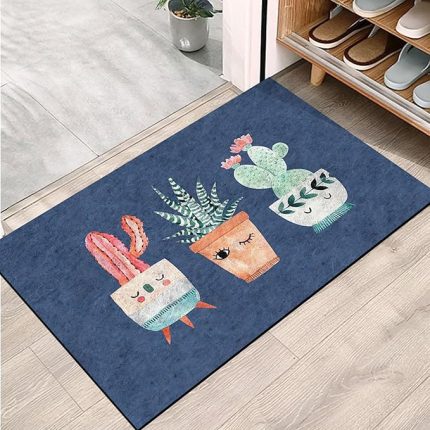 Kapı Önü Paspası - Modern ve Şık Kapı Paspası | Ev, Ofis ve Dış Mekân Kullanımı İçin (Kaktüs) 45x65