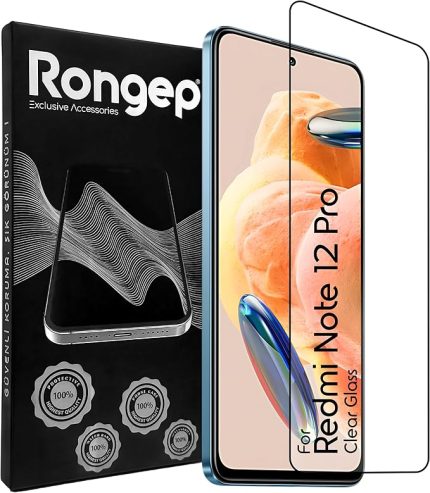 Redmi Note 12 Pro için Ekran Koruyucu 9H Sertlikte Anti-Static Temperli Cam Görüntü Kalitesini ve Netliği Etkilemeyen Çizilme ve Darbelere Karşı Ekranı Kaplayan Premium Redmi Note 12 Pro Koruma
