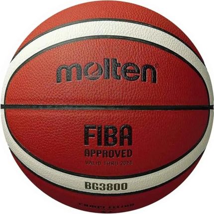 BG3800 Basketbol, FIBA onaylı, kompozit deri, iç mekan oyunu, turuncu/fildişi