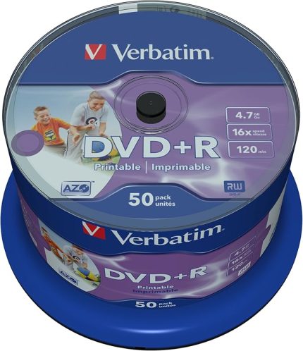 DVD+R WIDE INKJET PRINTABLE NO ID 50PK SPINDLE 4.7GB 16X