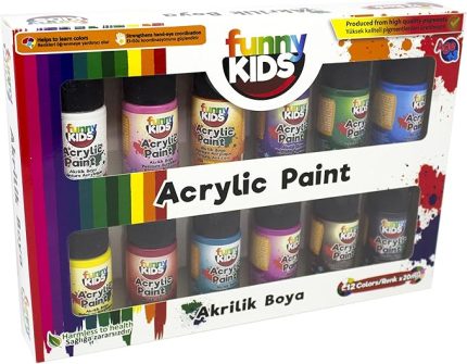 Kids Akrilik Boya 12 Renk x 20 ml Set