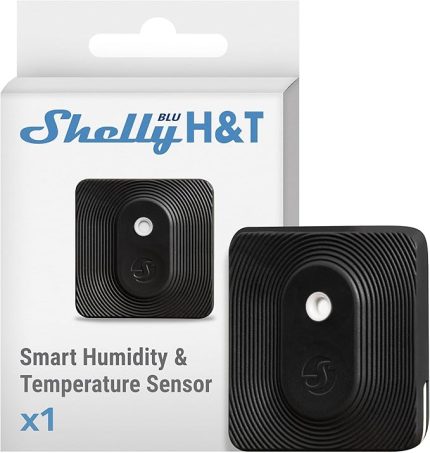 Blu H&T siyah | Bluetooth kontrollü sıcaklık ve nem sensörü | su sıçramasına karşı korumalı ve toz geçirmez | koruma sınıfı IP54 | iOS Android uygulaması | şifreleme