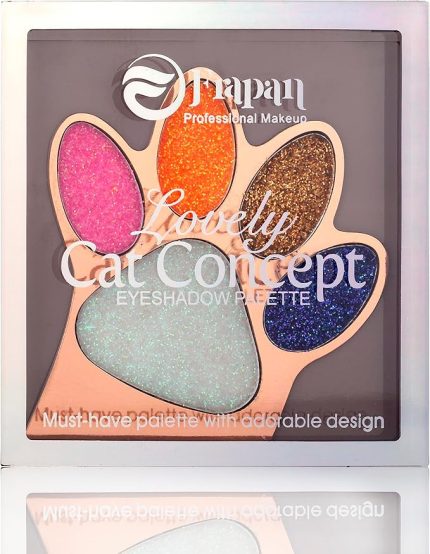Kedi Patili 5 Renkli Glitter Far 03