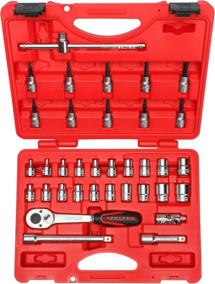 3/8" Alti Köşe Lokma Anahtar Ve Lokmali Allen Set 35 Parça