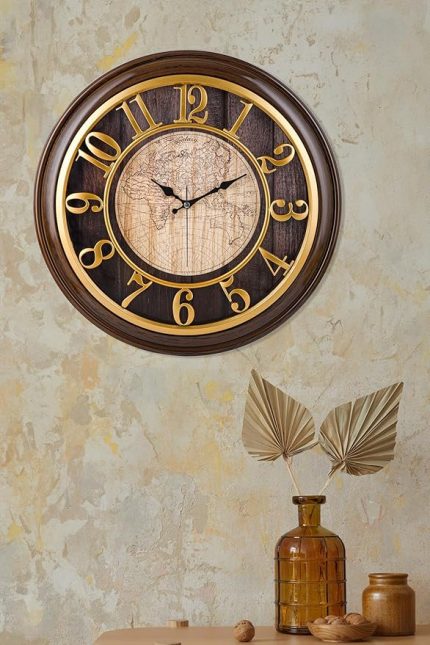 FINDIK KASA GOLD RAKAMLI DUVAR SAATİ 44.5 CM