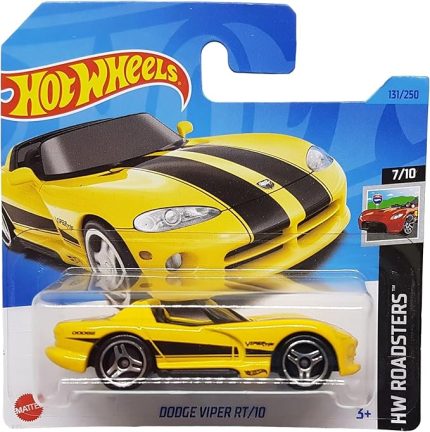 Wheels - Dodge Viper RT/10 - HW Roadsters 7/10 - HKH43 - Short Card - sarı - Mattel 2023