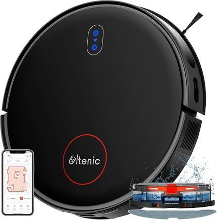 D6s Robot Vacuum Cleaner, Vibration Mopping, 3000Pa Strong Suction, Super Slim, APP Control, Ideal for Pet Hair, Hard Floors and Carpets