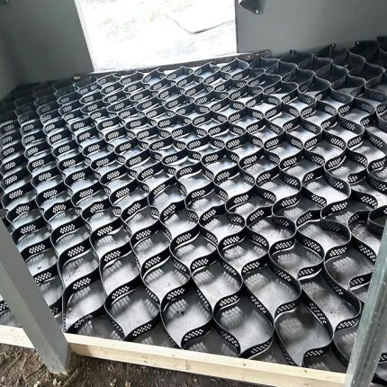 Garaj Çiftlik Kulübesi Taban Zemin Izgarası, 10cm Geçirgen Petek Çakıl Sabitleyici Izgaralar, Ağır Hizmet Tipi Geogrid Döşeme Taşı Yürüyüş Yolu Araba Yolu Bahçe(4m x 6m (13ft x 20ft))