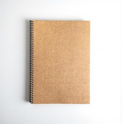 Tanıtım Çizgili Spiralli Not Defteri, A4 Boyut (21x29,7 cm), 60 Yaprak, 90gr. Ivory Kağıt, Ofis İçin İdeal (Kahverengi Kapak)