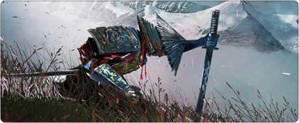 Gaming Mouse Pad 90x40 Mouse Pad XXL Büyük Oyuncu Mouse Pad Speed Mousepad (Samurai, 90x40 cm (3mm kalınlık))