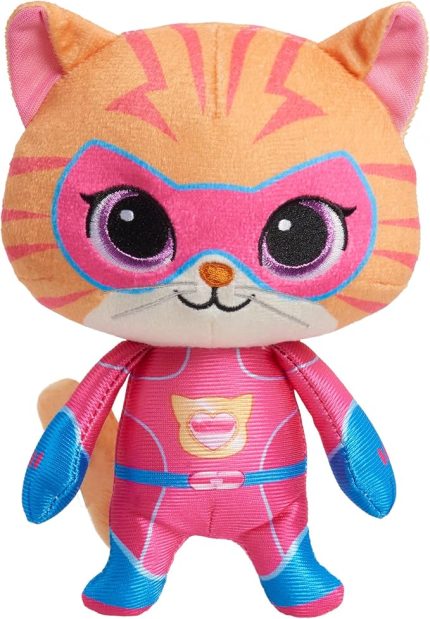 Play Disney Junior SuperKitties – Küçük pelüş oyuncak Ginny, 17,8 cm büyüklüğünde kedi, yumuşak kumaş, 2 yaşından itibaren çocuk oyuncağı