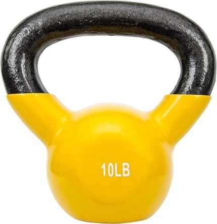 Health & Fitness Vinil Kaplamalı Kettlebell, Güç Ağırlık Antrenmanı ve Savurma Egzersizi için