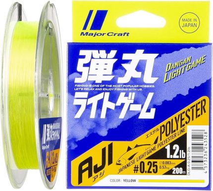 Craft Dangan Light Game Polyester Misina DLG-A-0.25/0.083mm/1.2lb/0.57kg/200mt Sarı