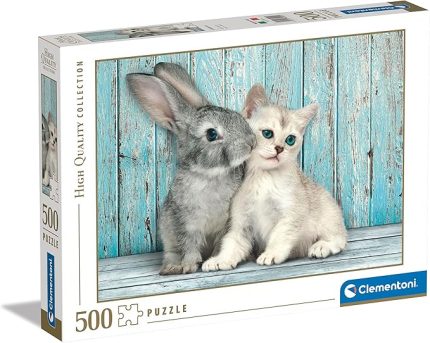 - 500 Parça HQ Collection Yetişkin Puzzle - Cat & Bunny