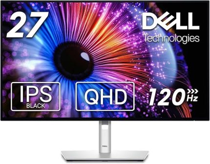UltraSharp Monitör 27 inç 2560x1440 QHD, IPS BLACK TECHNOLOGY 16:9 5MS 120Hz 2XDP HDMI Type-C 2 x THUNDERBOLTTM 4 PORT ANTI-GLARE HEIGHT TILT SWIVEL PIVOT VESA HUB, U2724DE