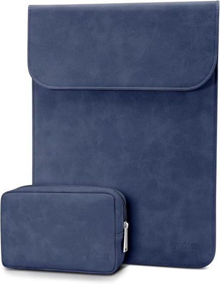 13-13,3 inç İnce Su Geçirmez Dizüstü Bilgisayar Kılıfı Deri MacBook Air/Pro 13.2020 MacBook Air/Pro M1,13.5 Surface Laptop 4 3, Matebook D14, Thinkpad Yoga13, LincPlus vb. için Koruyucu Kılıf, Lacivert