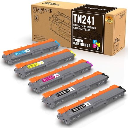 4 x uyumlu toner kartuşları için yedek Brother TN241 TN-241 TN245 TN-245 toner kartuşları, Brother DCP-9020CDW DCP-9015CDW DCP-9022CDW HL-3140CW HL-3150CDW HL-3170CDW HL-3142CW HL-3152CDW HL-3172CDW MFC-9340CDW MFC-9140CDN MFC-9330CDW MFC-9130CW MFC-9142CDN MFC-9342CDW MFC-9332CDW (TN-241BK/TN-241 °C/TN-241 M/TN-241Y)
