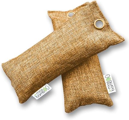 Bambu hava temizleyici Aktif Kömür | doğal Raumerfrischer ve nem alıcı | Geruchsneutralisierer & hava temizleyici Torba Auto, mutfak, banyo, yatak odası, elbise dolabı, buzdolabı için | karşı koku koku maddeleri veya kimyasal içermez | organik koku & koku önleyici oda kokusu, granül-veya alternatif Ozon-temizleyici karşı küf-mahmuz, mantar, bakteri ve formaldehit, kumaş, Sandy Brown, freShoes 2x75g