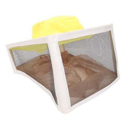 Arıcılık Şapkası, Ayarlanabilir Bağcıklı Yuvarlak Taç Kare Geniş Siperlikli Koruyucu Örtü, Birinci Sınıf Örgü Çelik İplik Malzemeli, Açık Hava Balıkçılığı Kampı Saha