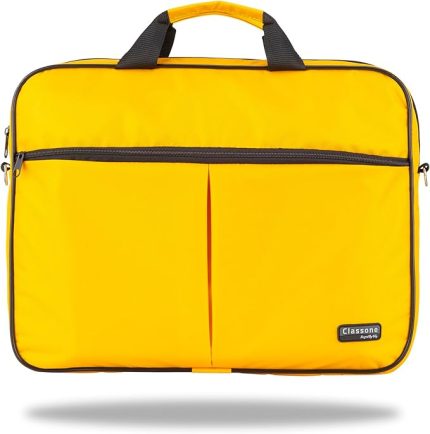 WTX308 WTXpro Serisi 15.6 inch Uyumlu Su Geçirmez Kumaş Macbook, Laptop, Notebook El Çantası- Sarı