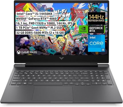 Victus | Intel Core i5-14450HX | 32 GB RAM | 1 TB SSD | NVIDIA GeForce RTX 4060 | 16, 1 inç 144 Hz FHD IPS | FreeDOS | Gaming Laptop | BK5R0EA