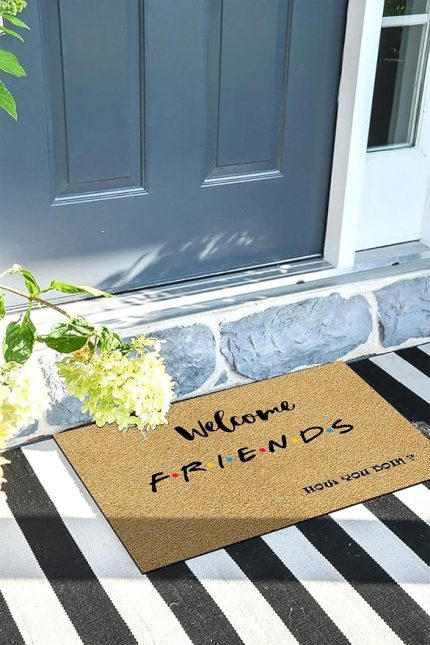 Friends Kapı Önü Paspası Dekoratif Kapı Paspası Dış Mekân Paspas Ev İçi Paspası 45x70cm