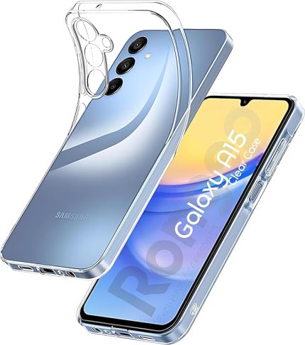 Samsung Galaxy A15 İçin Şeffaf TPU Silikon Kılıf Kamera Yükseltili Esnek ve Hafif Tasarımlı Darbelere ve Çizilmeye Karşı Dayanıklı Telefonu Tam Kaplayan Koruyucu Kılıf