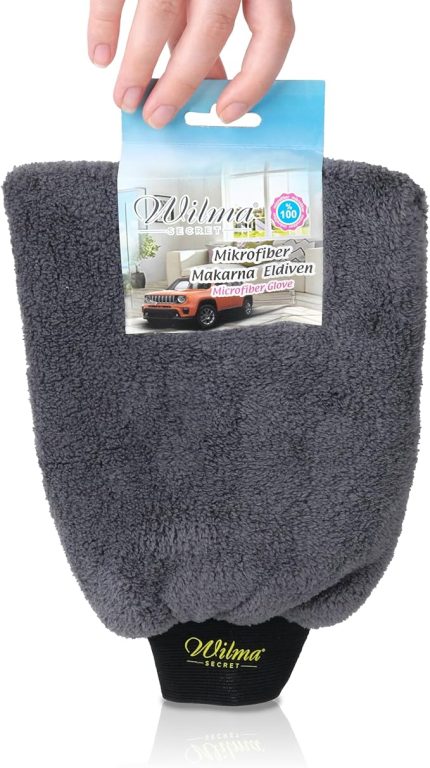 Araç Yıkama Eldiveni Çift Taraflı Oto Yıkama Eldiveni - Araba, Motor, Banyo, Evin Her Alanında Mükemmel Temizlik (Antrasit)