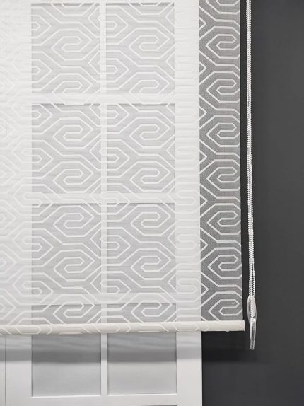 Desenli Çiftli Sistem Tül Stor (100X200)