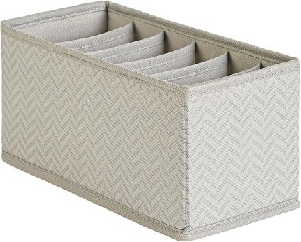 Home Textile 6 Bölmeli Balıksırtı Çekmece İçi Düzenleyici Kutu 13 x 28 x 13 cm