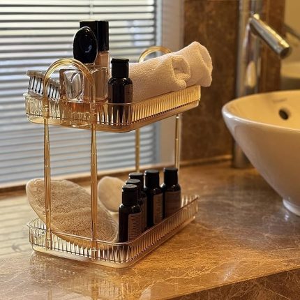 Düzenleyici Organizer Banyo Rafı (Amber Sarı)