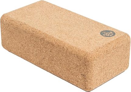 Yoga Cork Block - Yoga Prop and Accessory, Good for Travel, Comfortable Edges, Lightweight, Extra Firm Cork