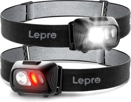 LED Far Feneri, 1500Lux Kafa Lambası, 6 Aydınlatma Modu ve Kırmızı Işık, IPX4 Su Geçirmez Far, Kamp Yürüyüşü Sırt Çantasıyla Seyahat Etmek İçin Balıkçılık için, Yetişkinler ve Çocuklar için