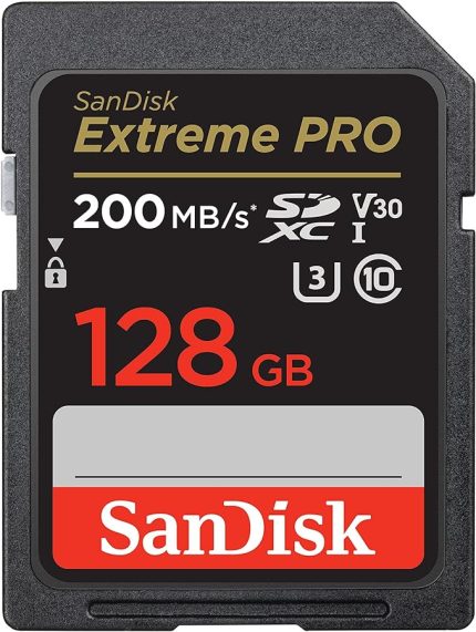 Extreme PRO SDXC UHS-I Hafıza Kartı, 128 GB, 200 MB/sn Aktarım Hızı, U3: UHS Speed Sınıf, V30: Speed Sınıf, 4K UHD Videolar, QuickFlow Teknolojisi, Isıya Dayanıklı