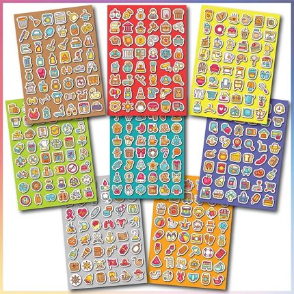 Sticker Seti Günlük Ajanda ve Defterlere Etiket, Öğretmen-Öğrenciler, Erkek-Kız Çocuk ve Yetişkinlere Kendinden Yapışkanlı Eğlenceli Çıkartmalar (Eğlenceli Ajanda Etiketleri)
