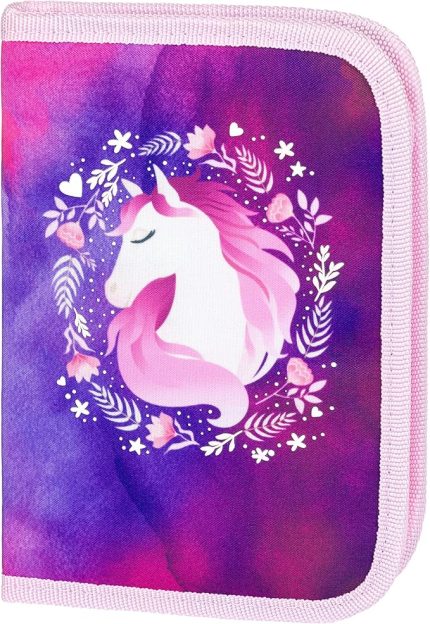 Erkek ve kız çocukları için kalem kutusu, öğrenci çantası, kalem kutusu, kırtasiye malzemeleri için kalem kutusu, kalem kutusu, okul çantası, At, At motifi