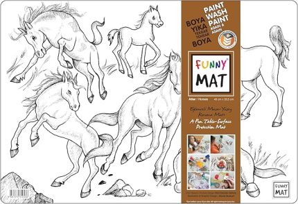 Çocuk Funny Mat- Atlar - Yeni