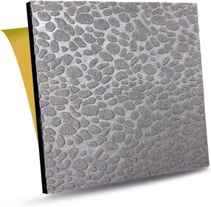 Kendinden Yapışkanlı Ses ve Isı Yalıtım Paneli, Akustik Duvar Paneli, Ses Yalıtım Süngeri, Keçe Kaplı Sünger 41x41 cm 6 Adet/1 m² Gri