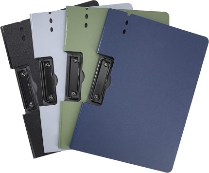 Evrak klasörü A4 sıkıştırma tahtası, plastik yazı klasörü, kalem klasörü, dosya düzenleyici, ev veya ofis için, belgeler, kağıtlar, 4 adet