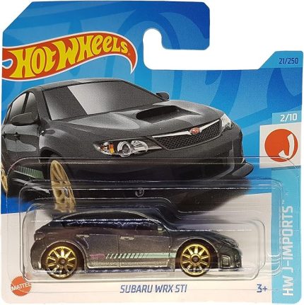 Wheels - Subaru WXR STI - HW J-Imports 2/10 - HKK63 - Kısa Kart - Gri Metalik - Mattel 2023