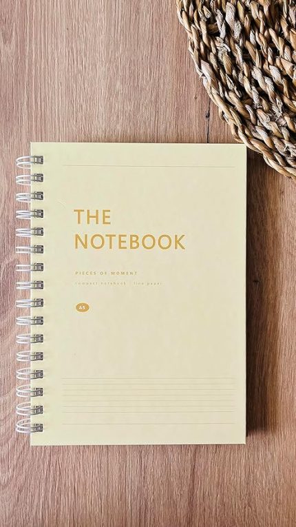 Tanıtım Sert Mukavva Kapaklı Spiralli 80 Yaprak Çizgili A5 Not Defteri, Not Defteri, Okul Defteri, 8 Farklı Renk Seçeneği, Ofis İçin İdeal, Planlayıcı (Banana Milk Kapak Rengi)