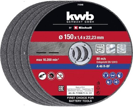 Metal Kesici disk 150 x 1,4 x 22,23 mm 5 adet - 49711946