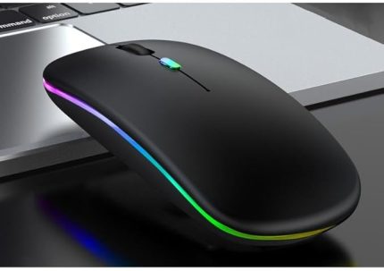 BN28 Kablosuz Wireless Mouse Sessiz Tık RGB Aydınlatmalı Şarj Edilebilir (Mat Siyah)