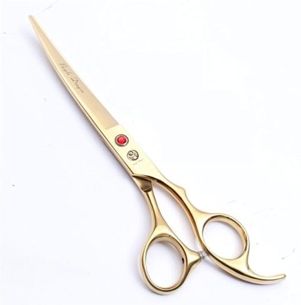 Dragon Profesyonel 7.0 Inch~18 Cm Kedi/köpek Pet Kuaför Kavisli Makas (gold)