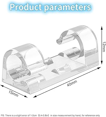 40 Adet Yapışkanlı Kablo Klipsi Seti, Kablo Düzenleyici, Masa Üstü ve Duvar İçin Tutucu, Kablo Sabitleyici Aparat, Ev Ofis Yönetimi, USB, Şarj, Ethernet, Mouse İçin Uygundur - Görsel 5